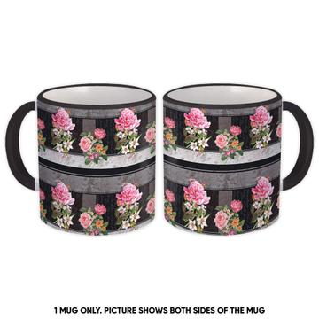 Peony Roses : Gift Mug Floral Pattern Sympathy Miss You Card Home Fabric Decor