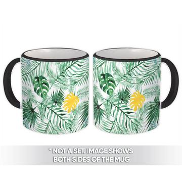 Botanical Leaves : Gift Mug Faux Gold Nature Pattern Eco Fashion Decorative