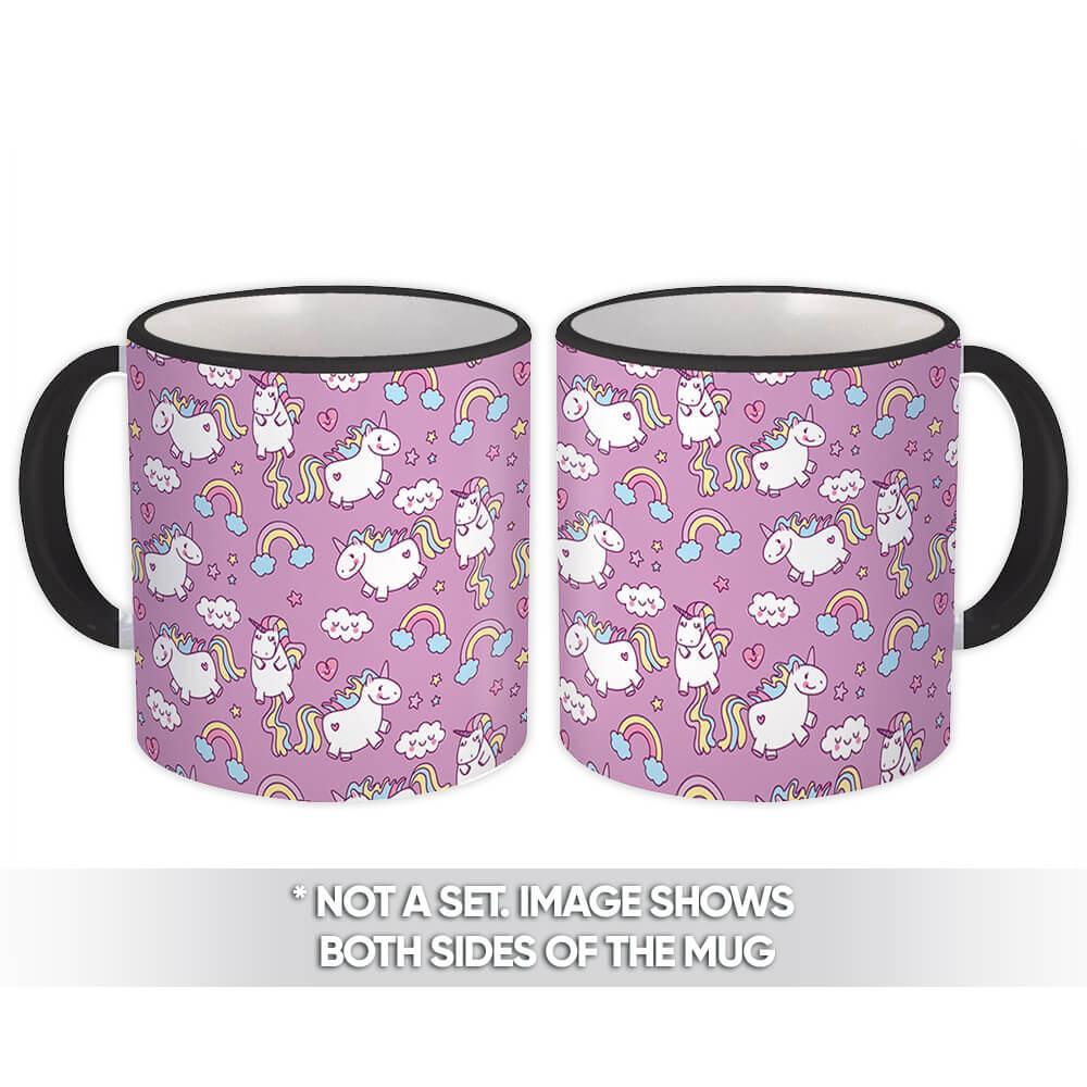 Gift Mug : Cute Unicorns Baby Shower Rainbow Fantasy Funny Pattern Teenage Room