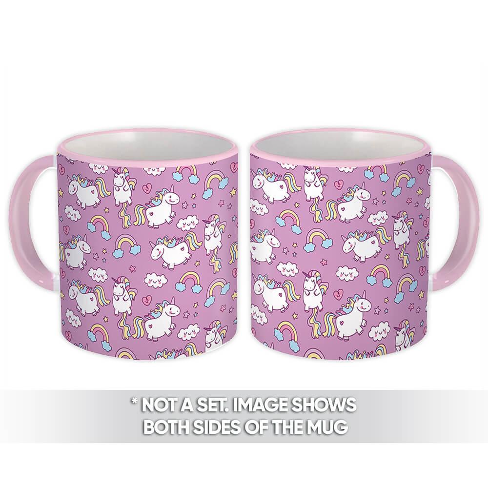 Gift Mug : Cute Unicorns Baby Shower Rainbow Fantasy Funny Pattern Teenage Room