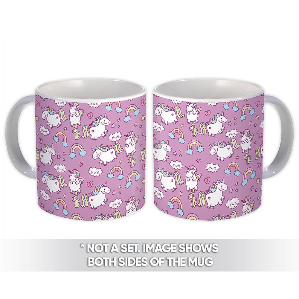 Gift Mug : Cute Unicorns Baby Shower Rainbow Fantasy Funny Pattern Teenage Room