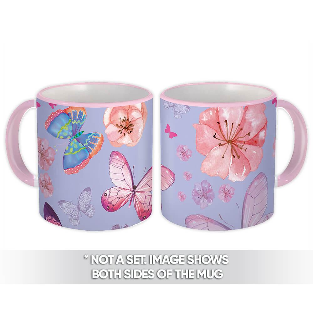 Gift Mug : Fancy Butterflies Watercolor Magnolia Female Pattern Floral Mom