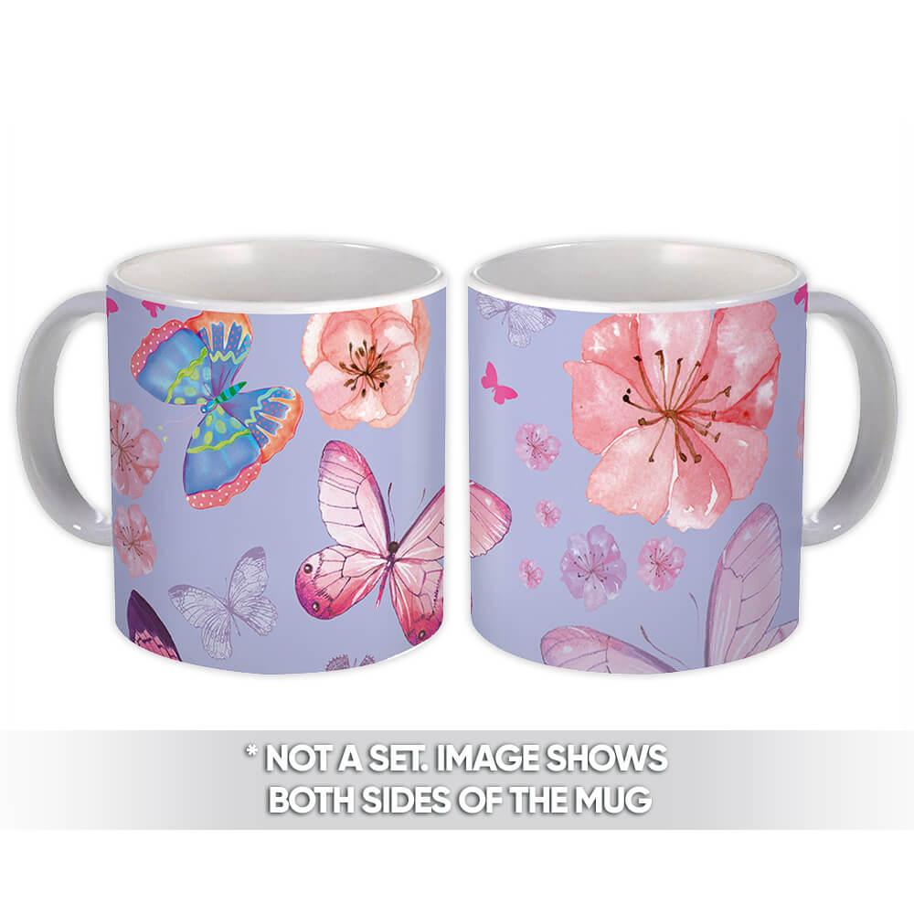 Gift Mug : Fancy Butterflies Watercolor Magnolia Female Pattern Floral Mom