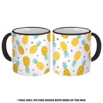 Funny Pineapples : Gift Mug Seamless Pattern Fruits Kitchen Trends Cute Food Kids