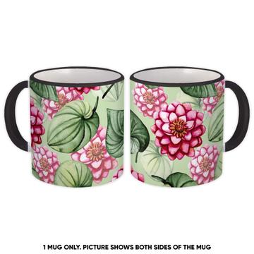 Camellias : Gift Mug Seamless Floral Pattern Vintage Decor Ecological Kitchen
