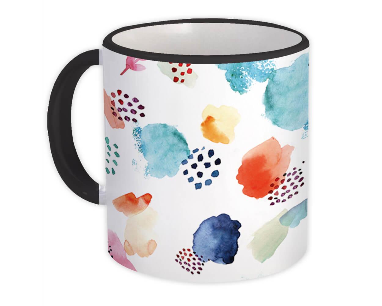 Gift Mug : Watercolor Splashes Home Decor Scandinavian