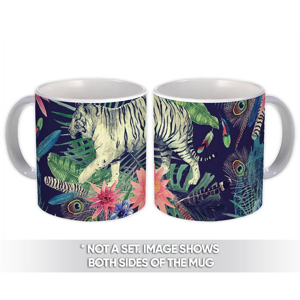 Gift Mug : Peacock Painting Pattern Bird Tiger Animal Flower Wildlife Feather