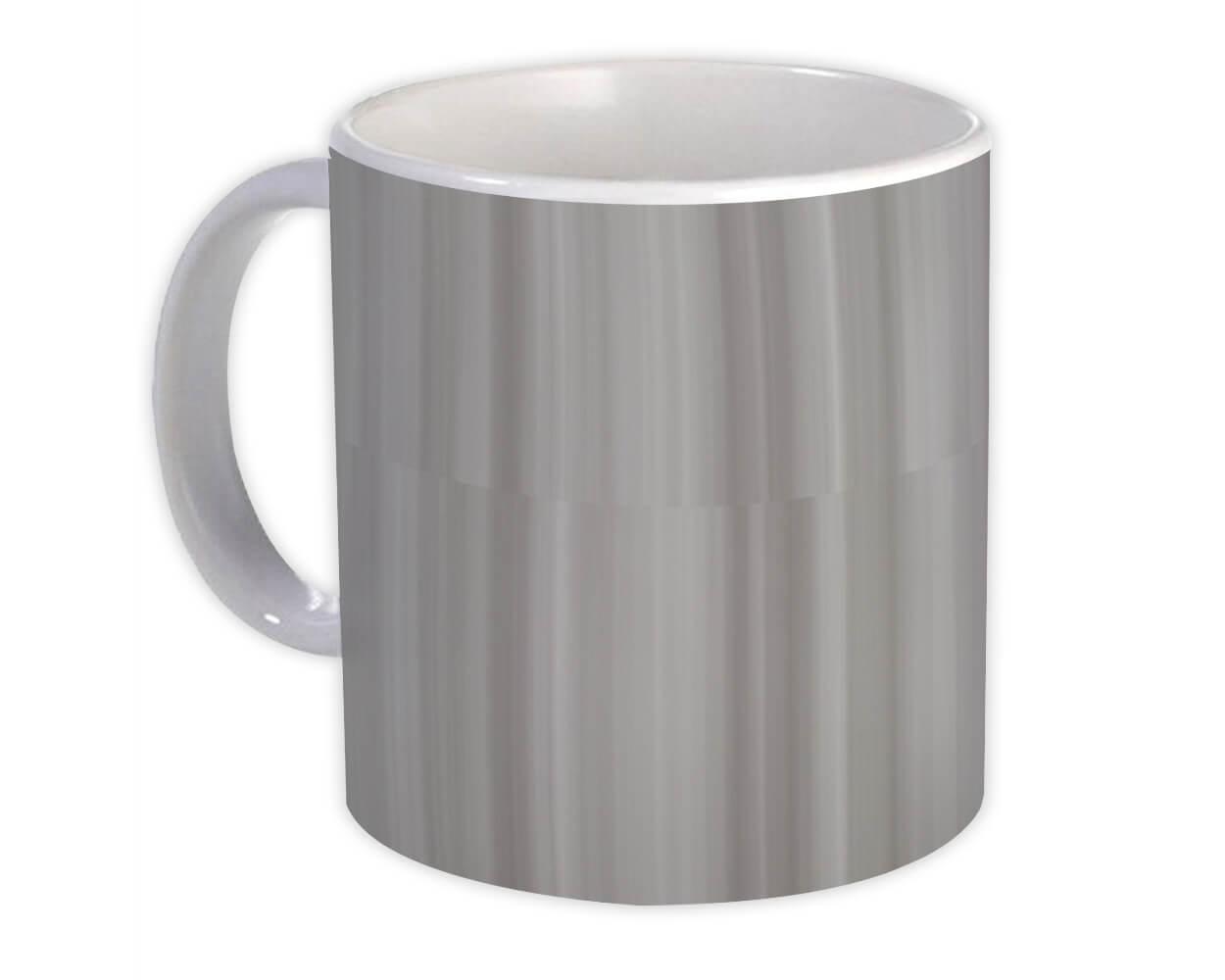 Gift Mug : Stripes Pastel Home Decor Scandinavian Grey Gradient