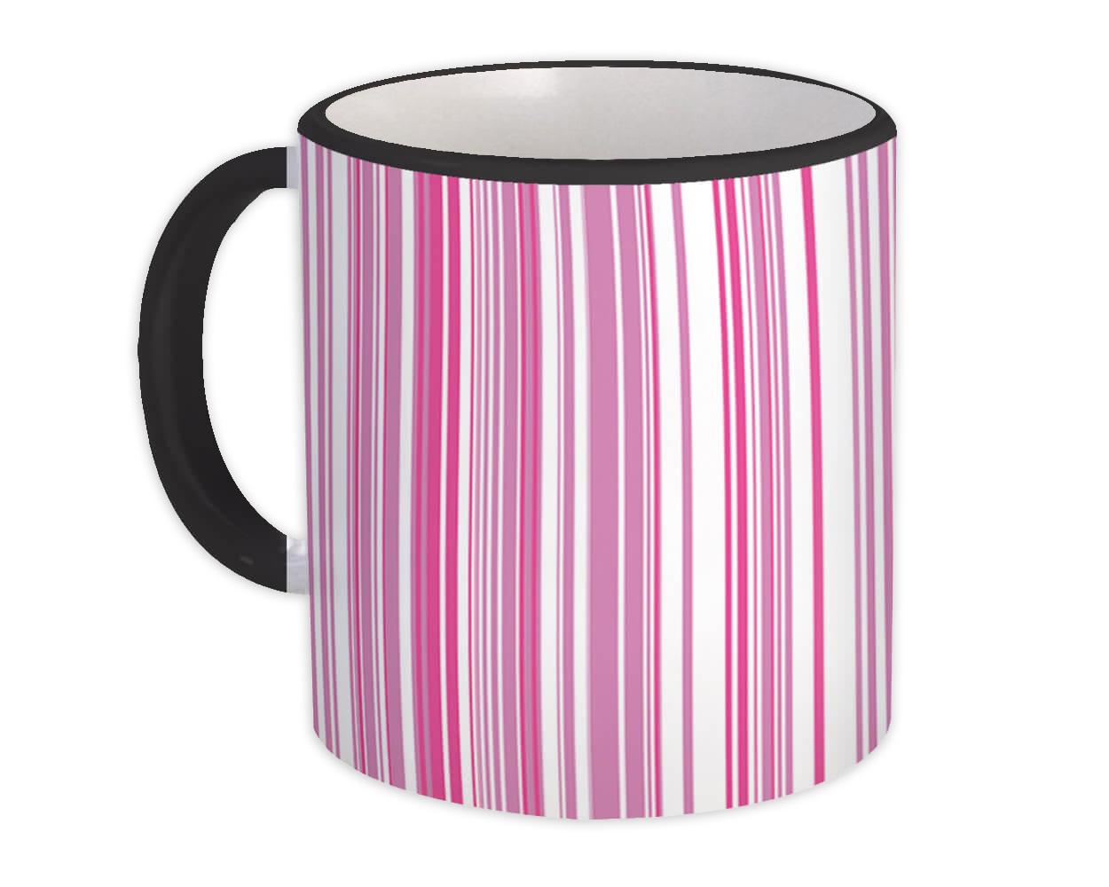 Gift Mug : Stripes Pink Modern Home Decor Scandinavian