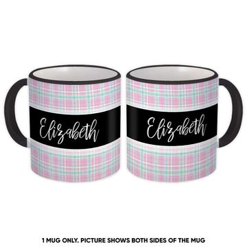 Baby Shower Tartan Pattern : Gift Mug Vintage Abstract Print Fabric For Her Mother Best Friend
