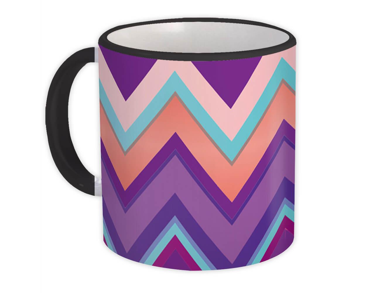 Gift Mug : Chevron Colorful Purple Home Decor