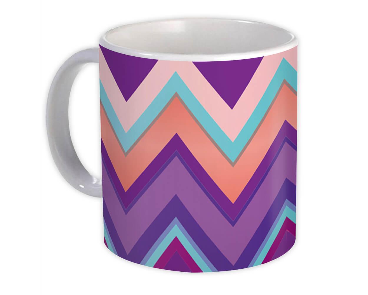 Gift Mug : Chevron Colorful Purple Home Decor