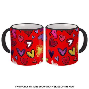 Smiling Heart : Gift Mug Valentines Day Pattern Passion Kisses Sweet Love Romantic