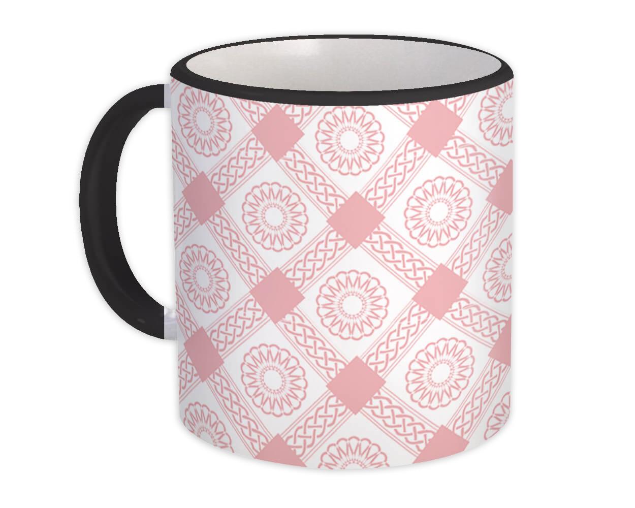 Gift Mug : Shapes Flower Design Scandinavian Abstract Decor