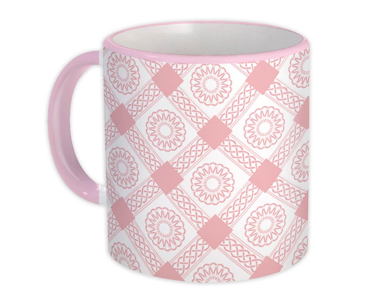 Gift Mug : Shapes Flower Design Scandinavian Abstract Decor