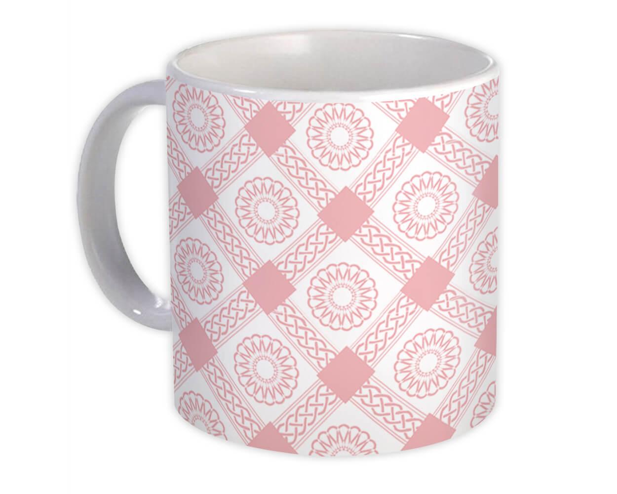 Gift Mug : Shapes Flower Design Scandinavian Abstract Decor