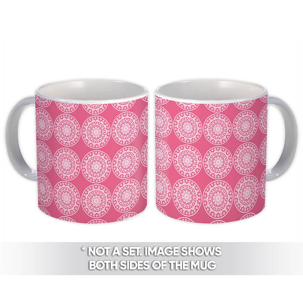 Gift Mug : Mandala Abstract Modern Decor Pink Esoteric Pattern