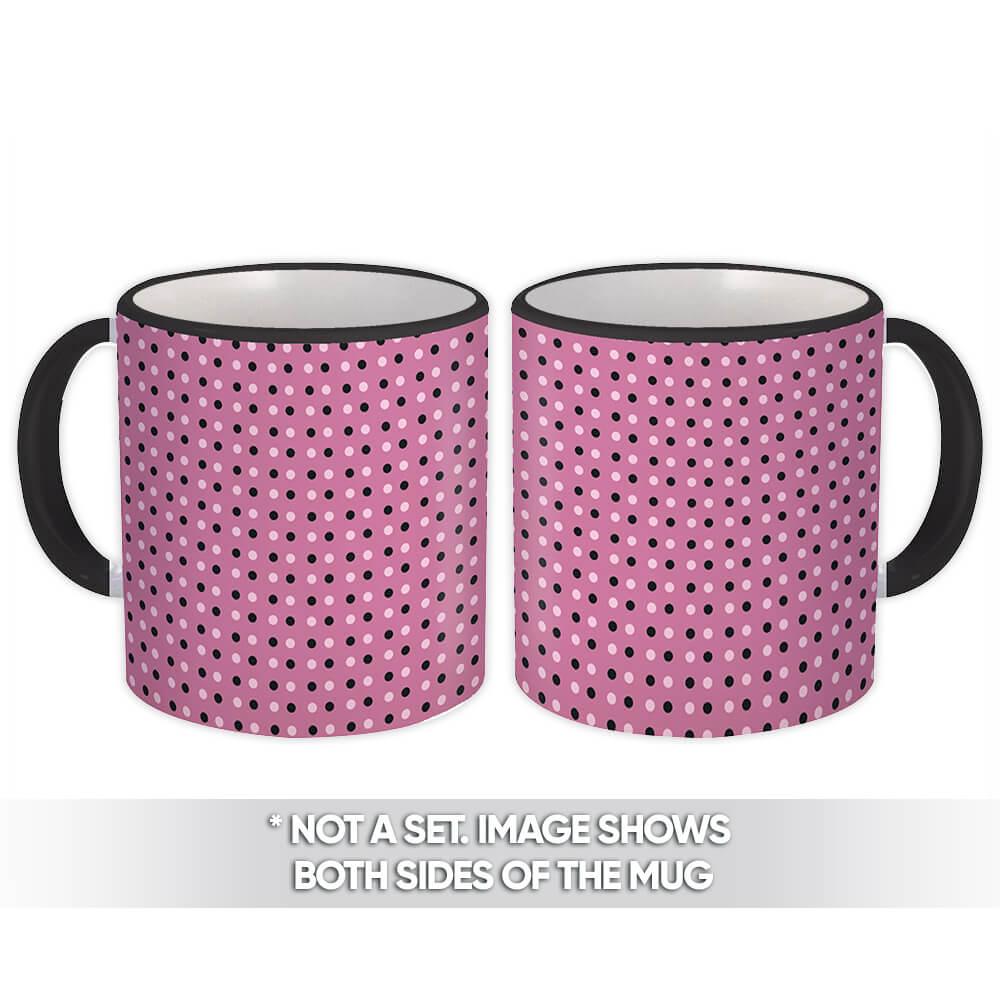 Gift Mug : Polka Dots Pattern Baby Shower Pink Background Home Decor Abstract