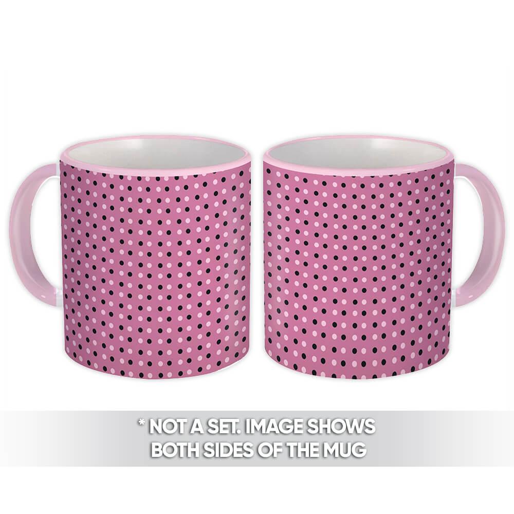 Gift Mug : Polka Dots Pattern Baby Shower Pink Background Home Decor Abstract