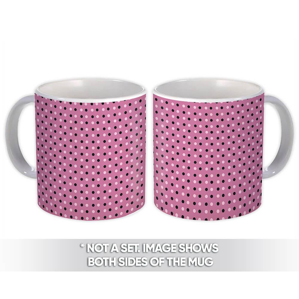 Gift Mug : Polka Dots Pattern Baby Shower Pink Background Home Decor Abstract