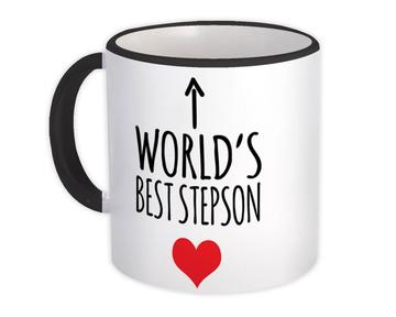 Worlds Best STEPSON : Gift Mug Heart Love Family Work Christmas Birthday