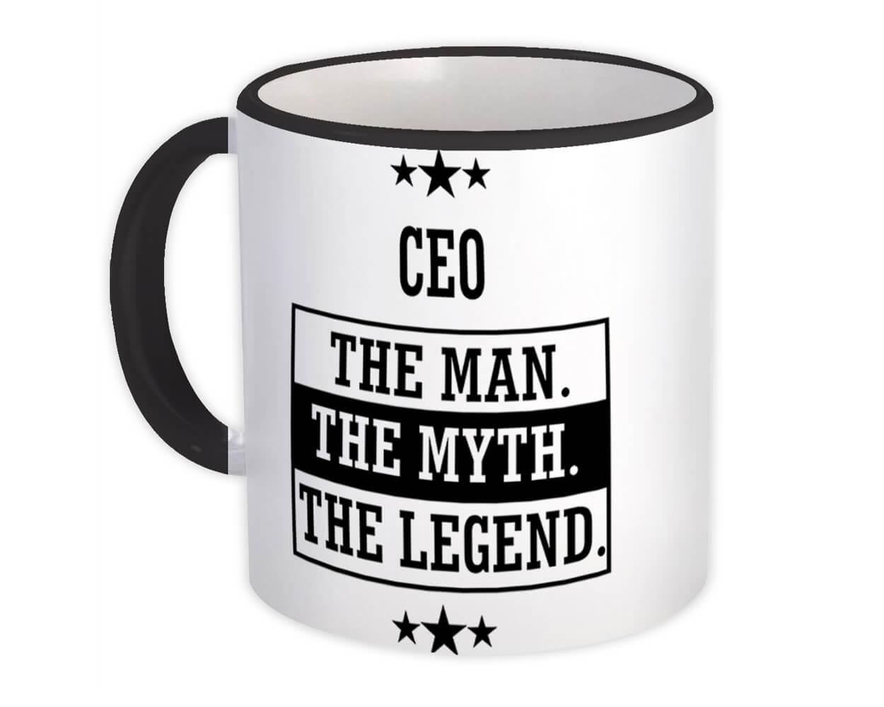 Gift Mug : CEO The Man Myth Legend Office Work Christmas