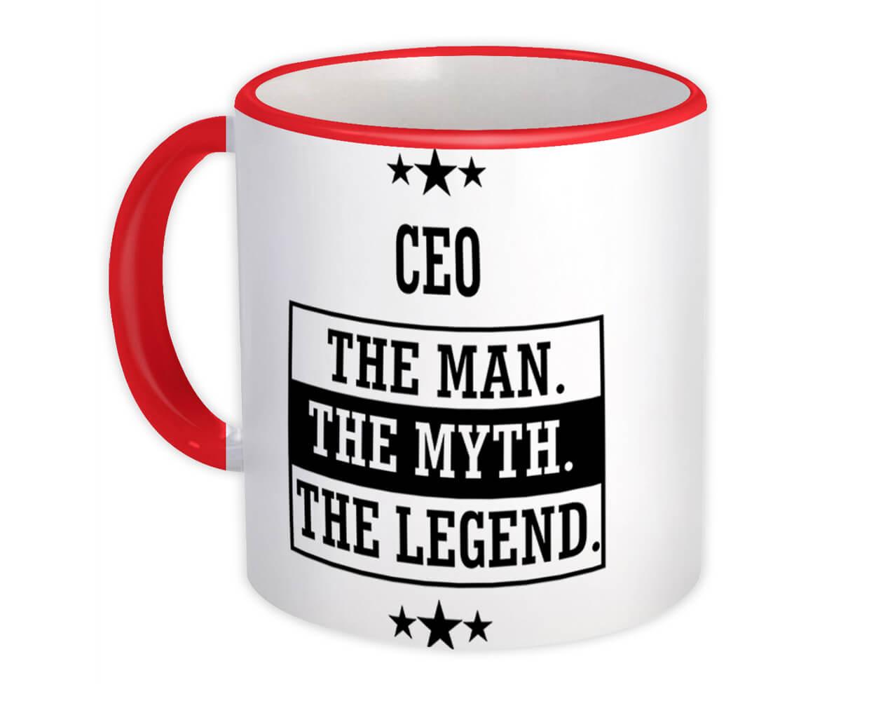 Gift Mug : CEO The Man Myth Legend Office Work Christmas