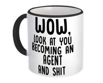 Agent and Sh*t : Gift Mug Wow Funny Job Profession Office Look at You Coworker