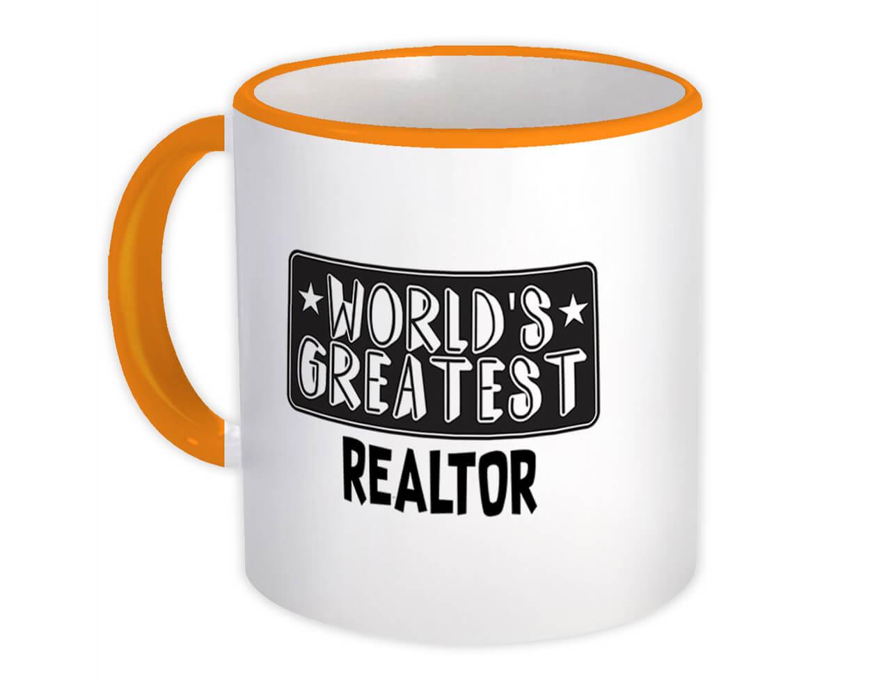 Gift Mug Job Profession Office Coworker Christmas REAL ESTATE AGENT At Work 