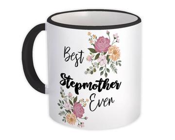 Best STEPMOTHER Ever : Gift Mug Flowers Floral Boho Vintage Pastel