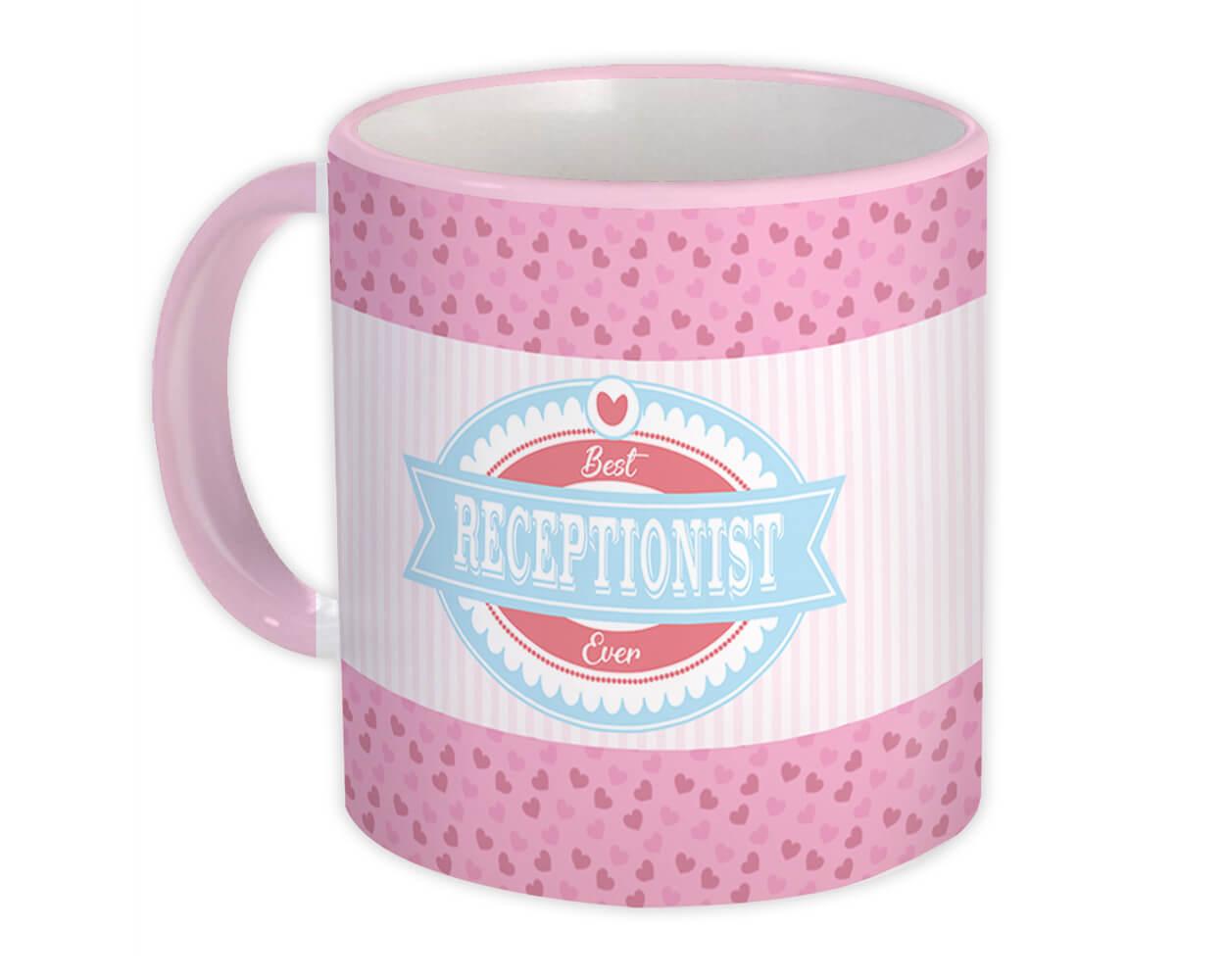 Gift Mug : Best RECEPTIONIST Ever Cute Christmas Birthday Vintage Retro