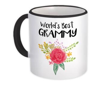 World’s Best Grammy : Gift Mug Family Cute Flower Christmas Birthday