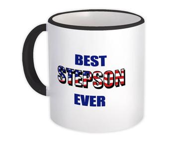 Best STEPSON Ever : Gift Mug Family USA Flag American Patriot Son