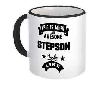 This is What an Awesome STEPSON Looks Like : Gift Mug Family Birthday Christmas