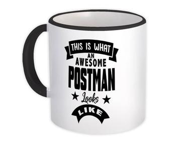 This is What an Awesome POSTMAN Looks Like : Gift Mug Work Coworker Christmas