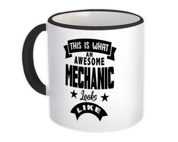 This is What an Awesome MECHANIC Looks Like : Gift Mug Work Coworker Christmas
