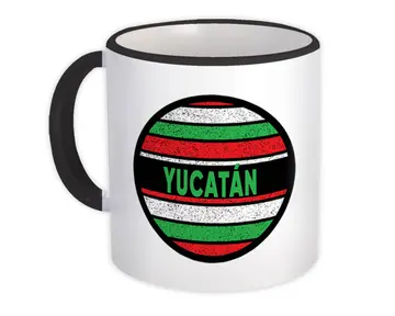 YucatÃ ¡n Mexico : Gift Mug Distressed Circular Mexican Expat Country
