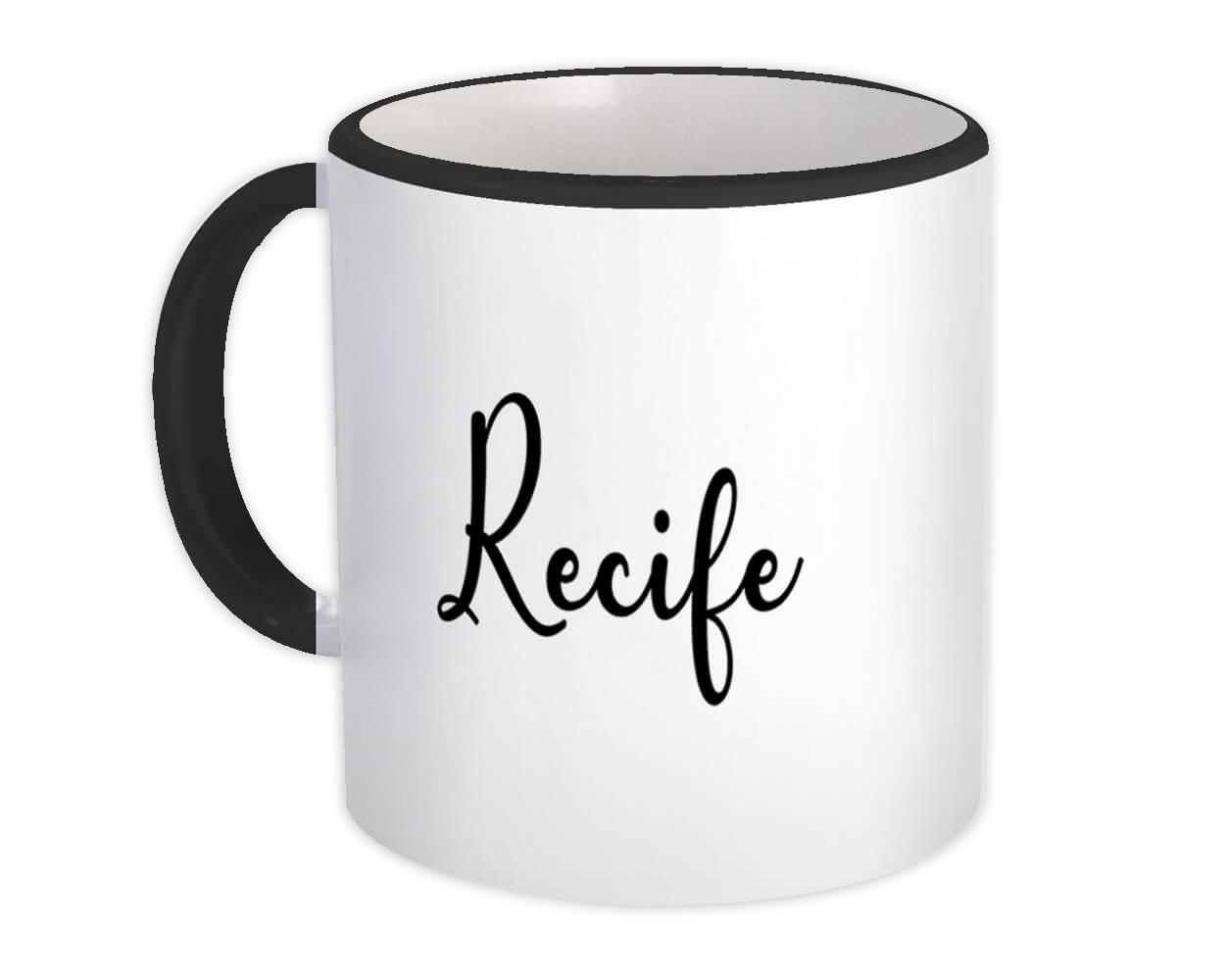 Gift Mug : Recife Cursive Travel Souvenir Country Brasil