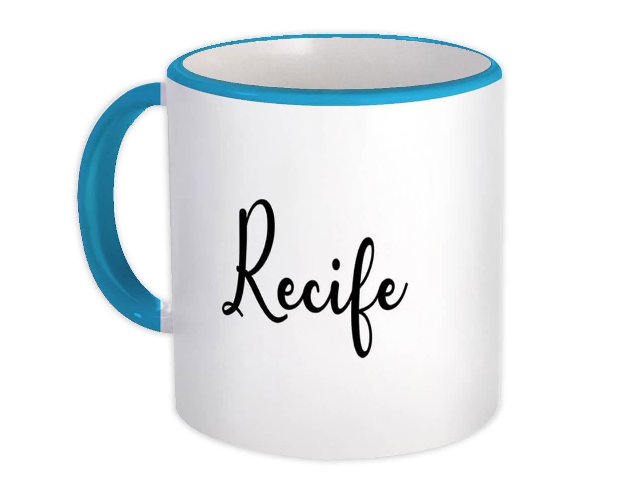 Gift Mug : Recife Cursive Travel Souvenir Country Brasil