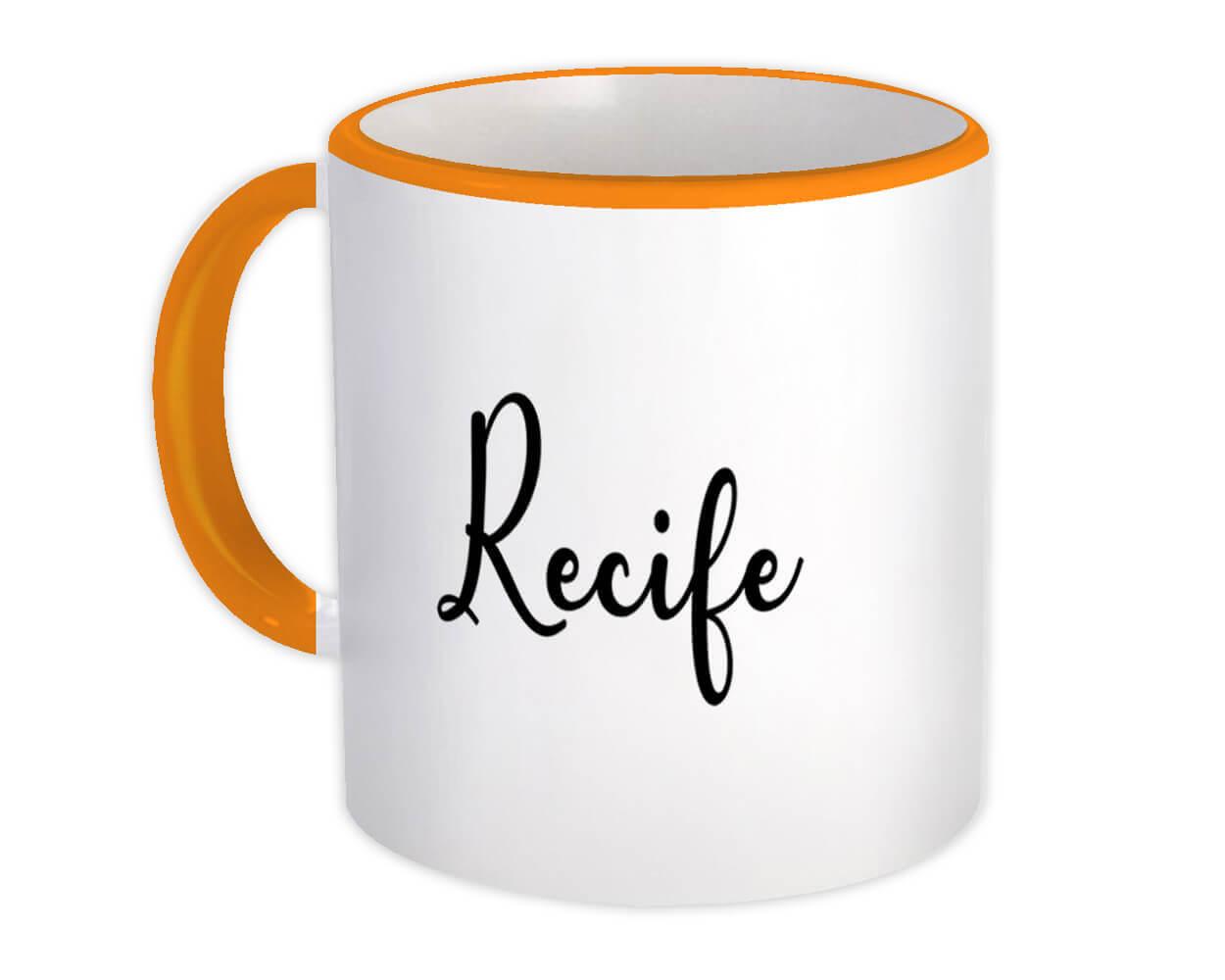 Gift Mug : Recife Cursive Travel Souvenir Country Brasil