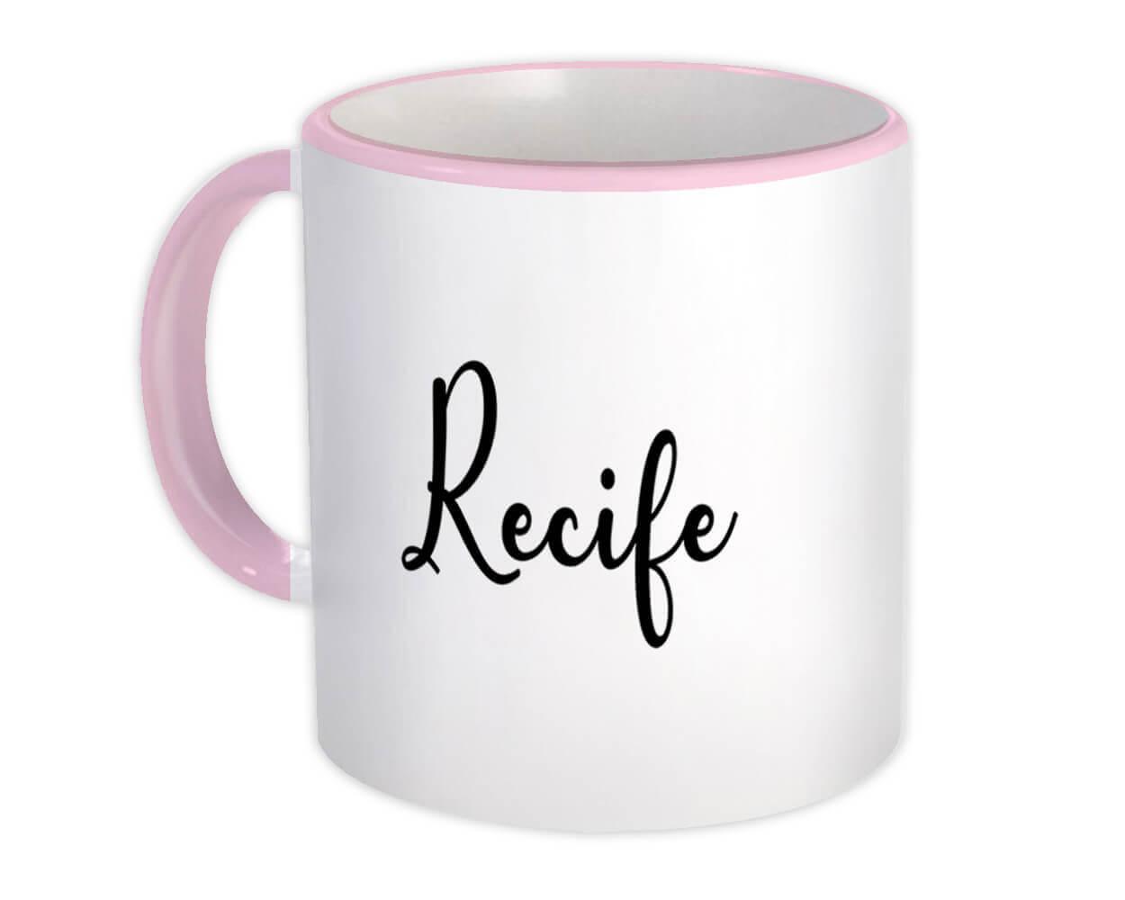 Gift Mug : Recife Cursive Travel Souvenir Country Brasil