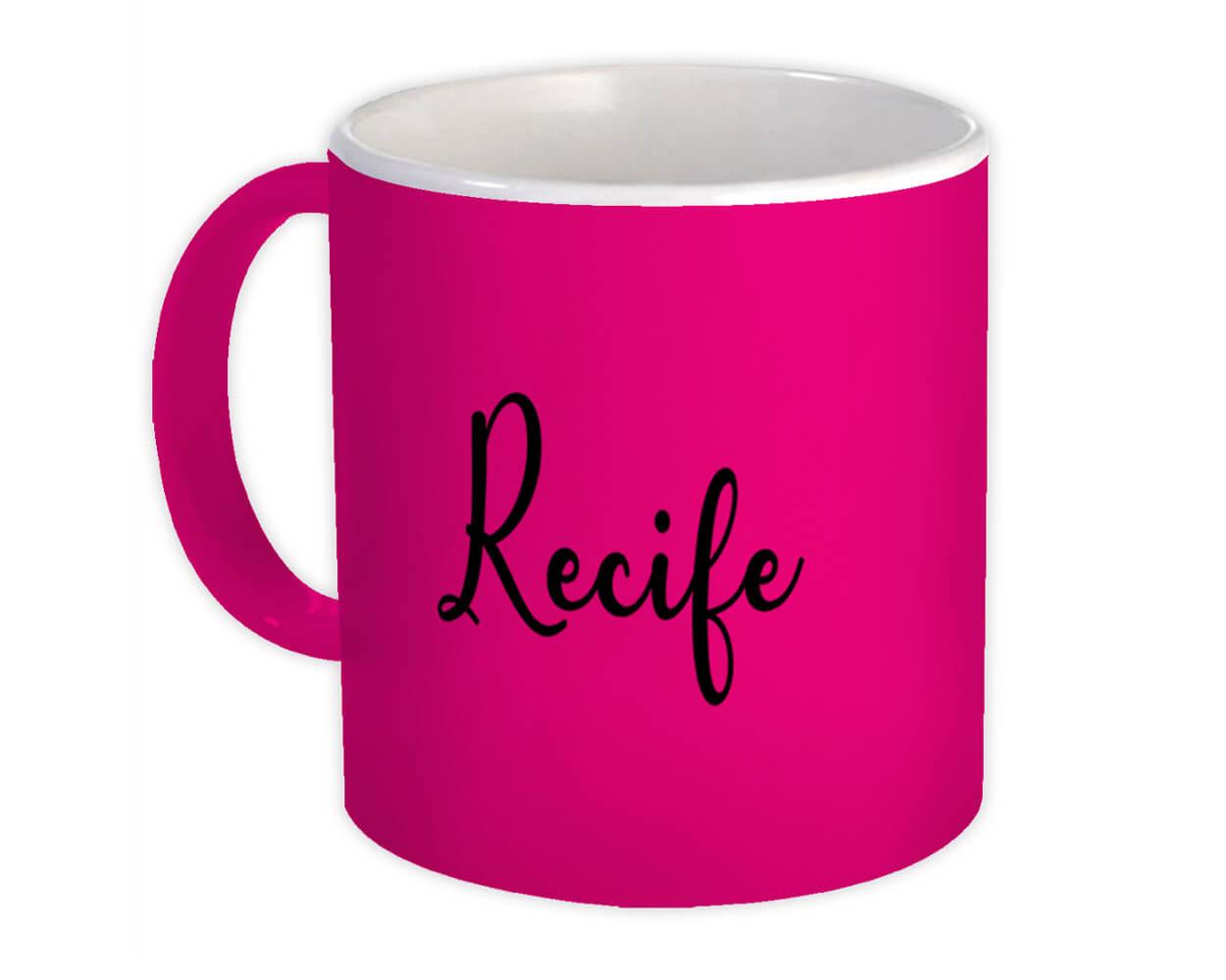 Gift Mug : Recife Cursive Travel Souvenir Country Brasil