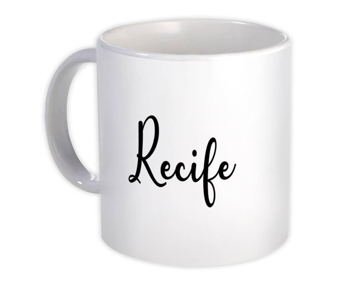 Gift Mug : Recife Cursive Travel Souvenir Country Brasil