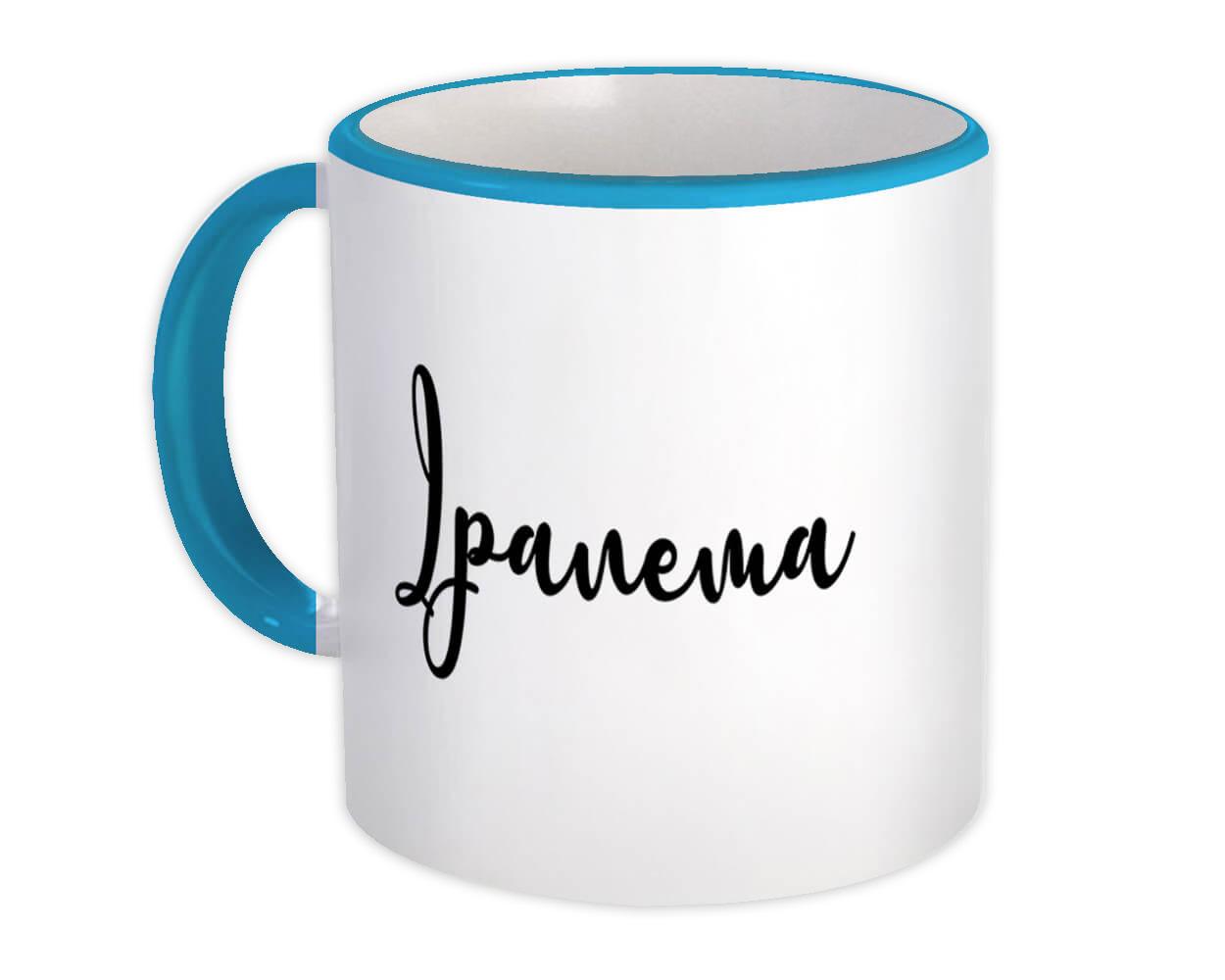 Gift Mug : Ipanema Cursive Travel Souvenir Country Brasil