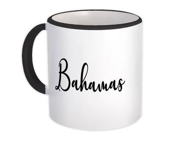 Bahamas : Gift Mug Cursive Travel Souvenir Country Bahamas