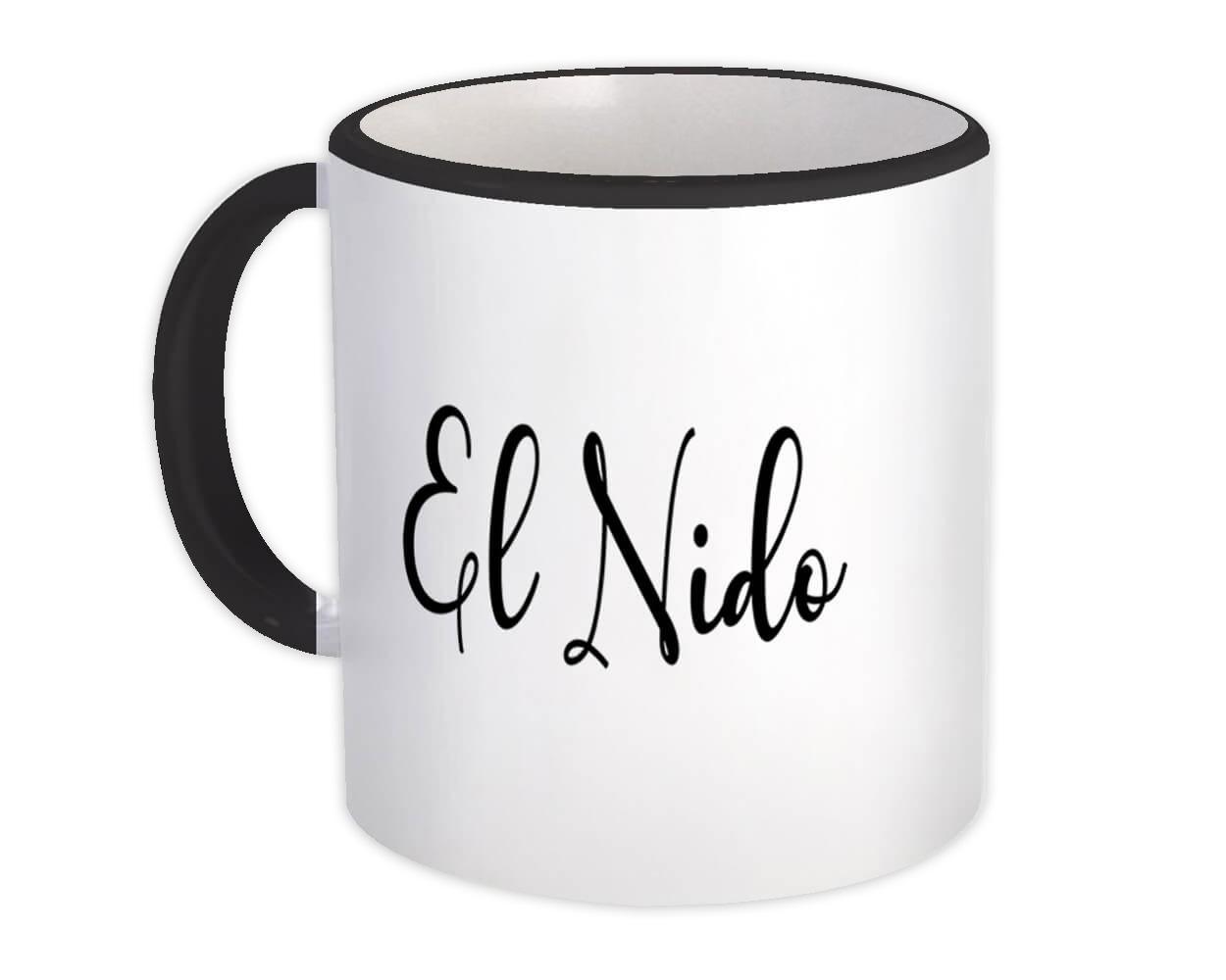 Gift Mug : El Nido Cursive Travel Souvenir Country Philippines