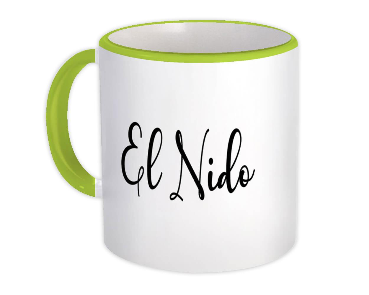 Gift Mug : El Nido Cursive Travel Souvenir Country Philippines