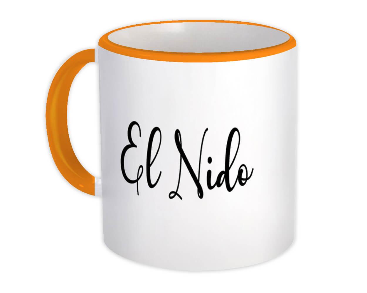 Gift Mug : El Nido Cursive Travel Souvenir Country Philippines