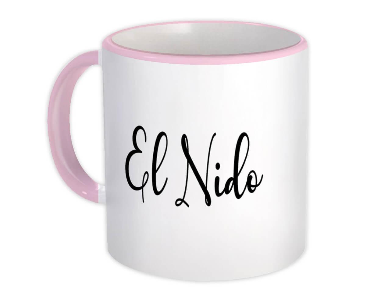 Gift Mug : El Nido Cursive Travel Souvenir Country Philippines