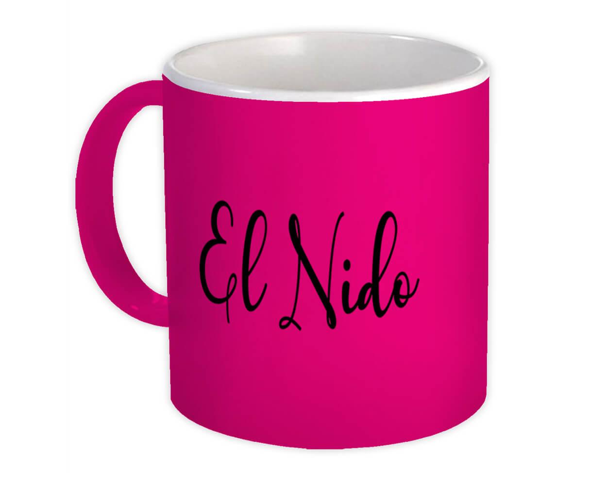 Gift Mug : El Nido Cursive Travel Souvenir Country Philippines